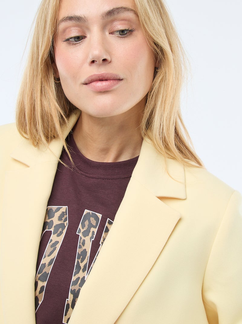 Blazer droit Jaune - Kiabi