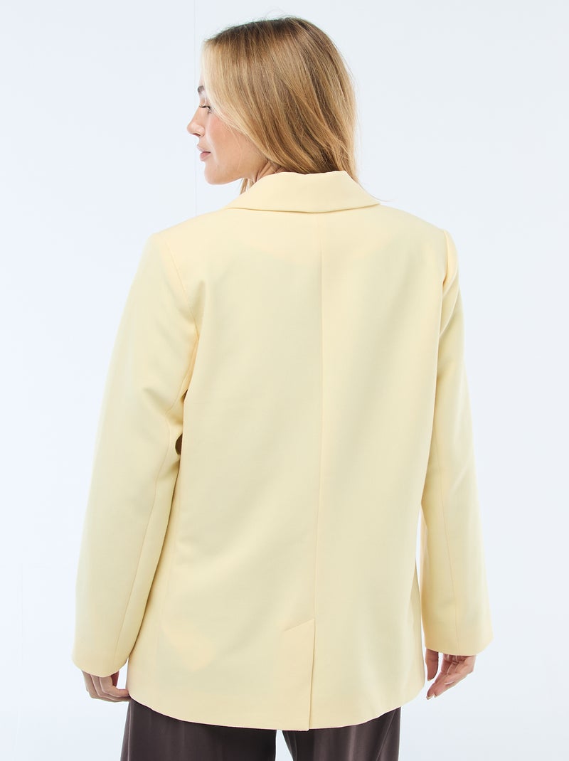 Blazer droit Jaune - Kiabi