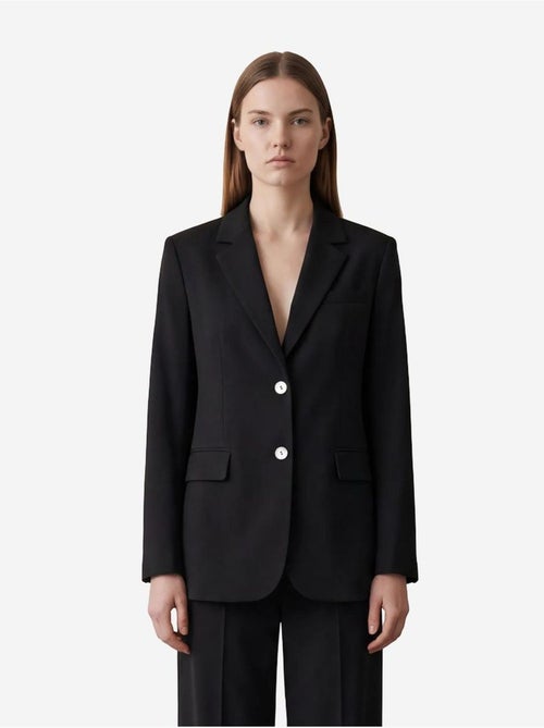 Blazer en coton et lin avec fermeture boutonnée my fashion - Kiabi