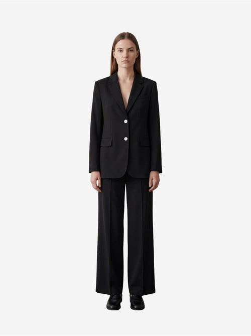 Blazer en coton et lin avec fermeture boutonnée my fashion - Kiabi
