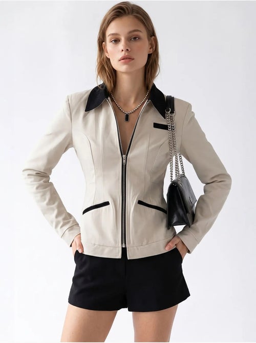 Blazer en coton mixray - Kiabi Blazer en coton mixray - Kiabi