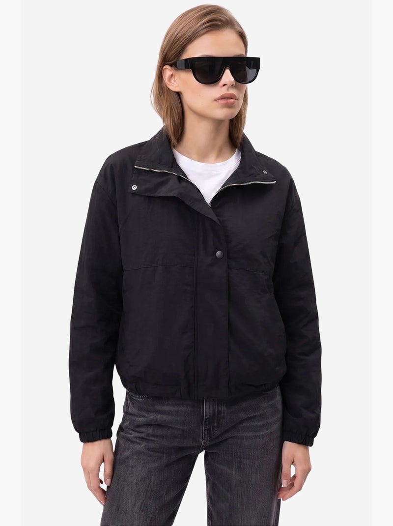Blazer en coton mixray Noir - Kiabi