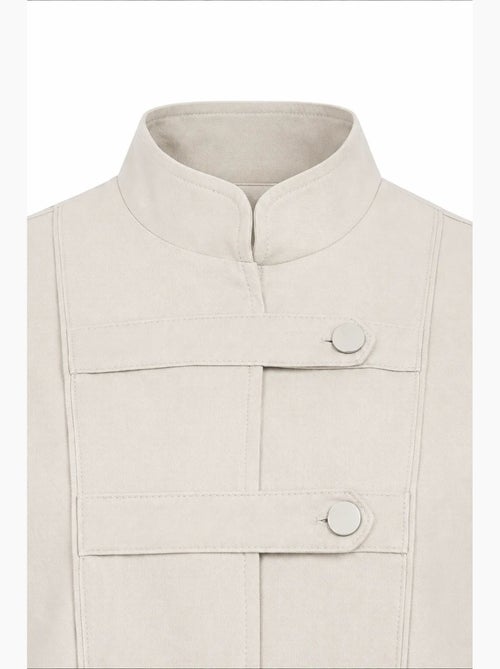 Blazer en coton mixray - Kiabi Blazer en coton mixray - Kiabi