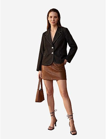 Blazer femme en popeline coton-lycra my fashion