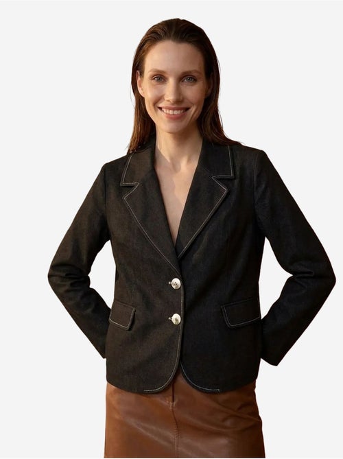 Blazer femme en popeline coton-lycra my fashion - Kiabi