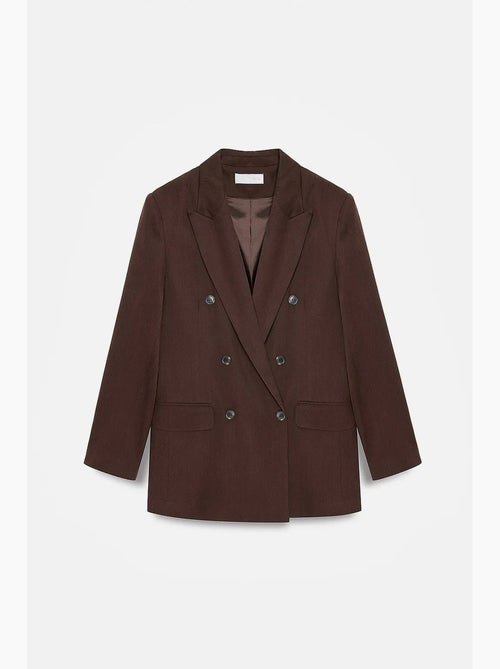 Blazer long en tencel à col châle dilvin - Kiabi