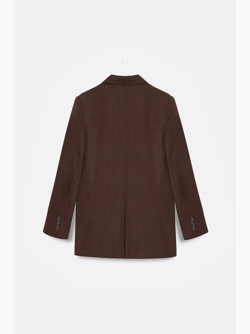 Blazer long en tencel à col châle dilvin - Kiabi
