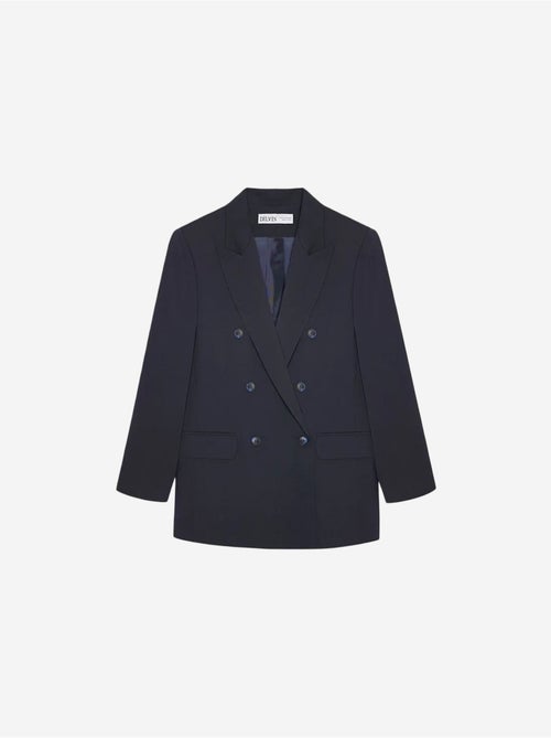 Blazer long oversize en crêpe dilvin - Kiabi
