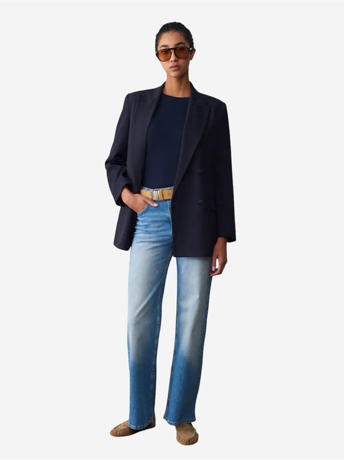 Blazer long oversize en crêpe dilvin - Kiabi