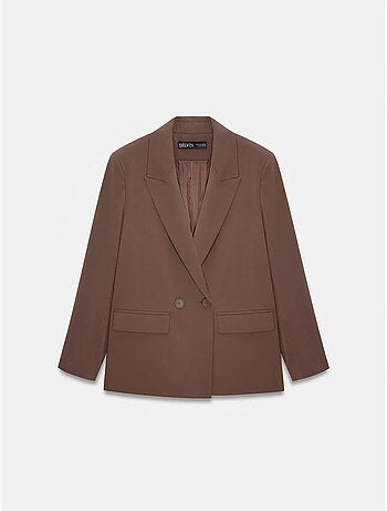 Blazer long oversize en crêpe dilvin
