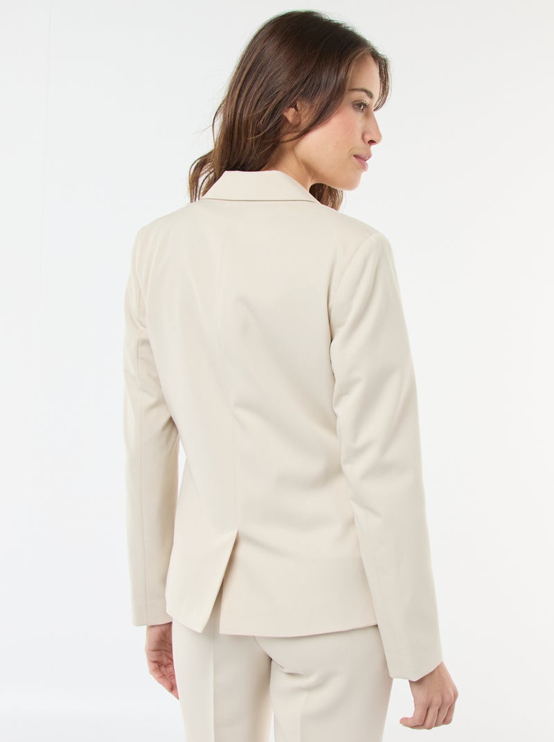 Blazer met lange mouw Biege - Kiabi