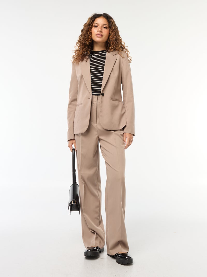 Blazer met lange mouw Biege - Kiabi