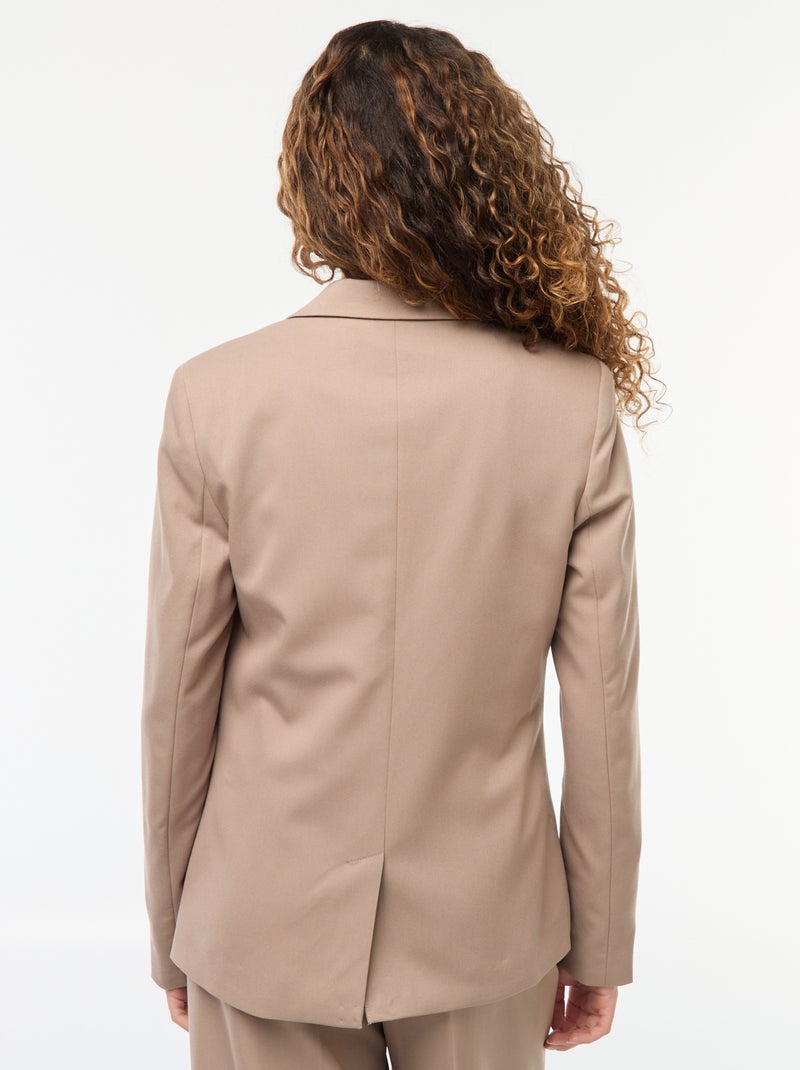 Blazer met lange mouw Biege - Kiabi