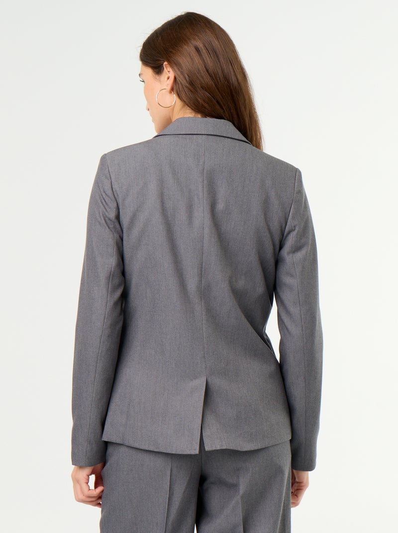Blazer met lange mouw Grijs - Kiabi