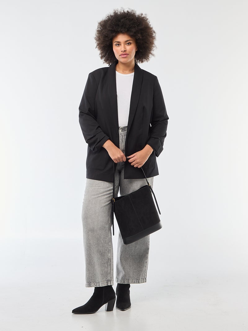 Blazer met lange mouwen zwart - Kiabi