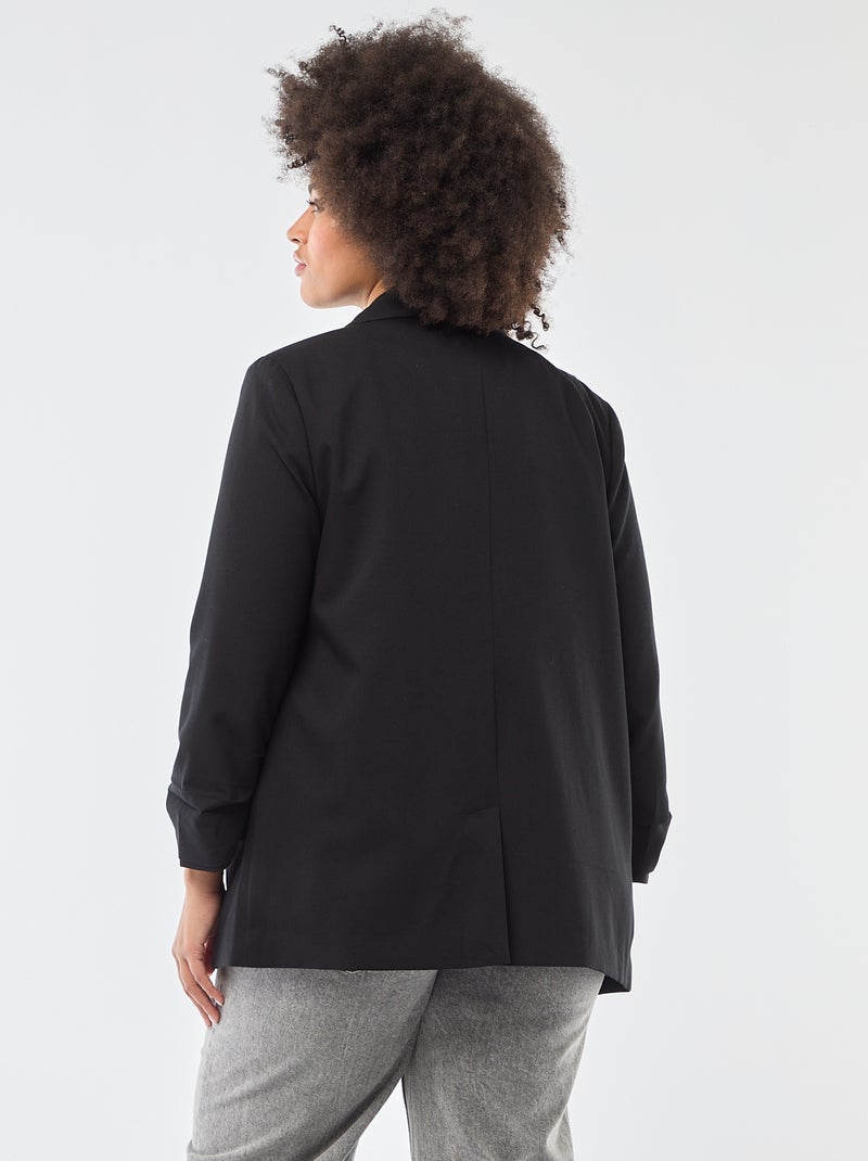 Blazer met lange mouwen zwart - Kiabi