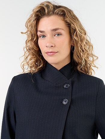 Blazer met opstaande kraag en overslageffect
