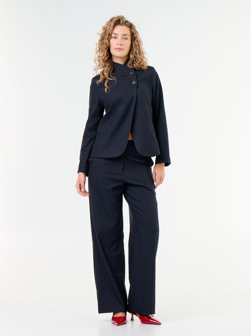 Blazer met opstaande kraag en overslageffect - Kiabi
