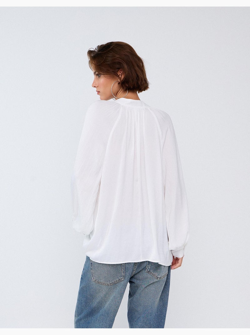 Bliusa avec manches à ballons, mo fashion Beige - Kiabi