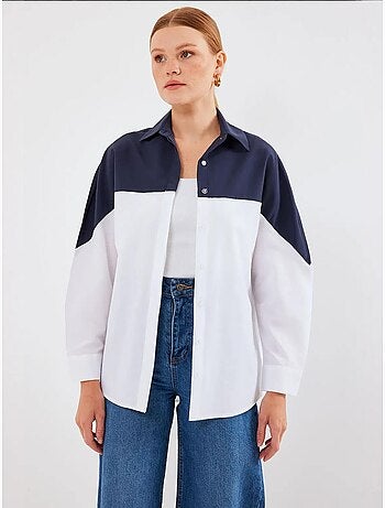 Block color oversize shirt bdart