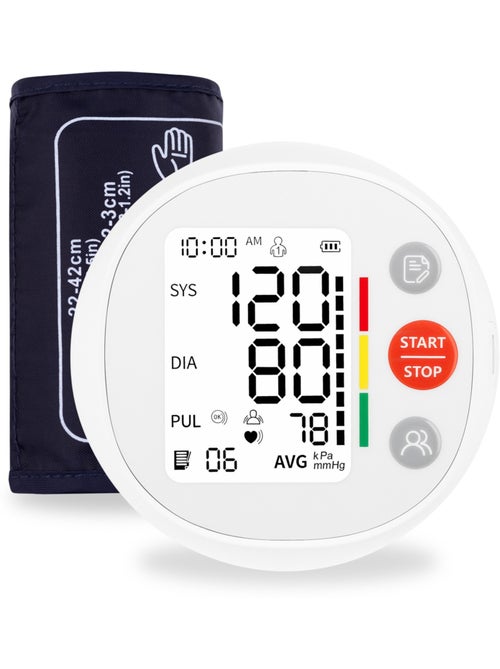 Bloeddrukmeter LIONELO Pulso - Gecertificeerd - XL-manchet 22-42cm - Geheugen 2x120 - Kiabi