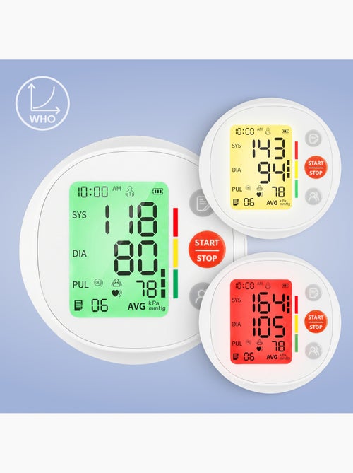 Bloeddrukmeter LIONELO Pulso - Gecertificeerd - XL-manchet 22-42cm - Geheugen 2x120 - Kiabi