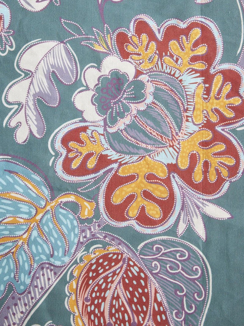 Bloemdessin bedlinnenset - 2 personen Blauw - Kiabi