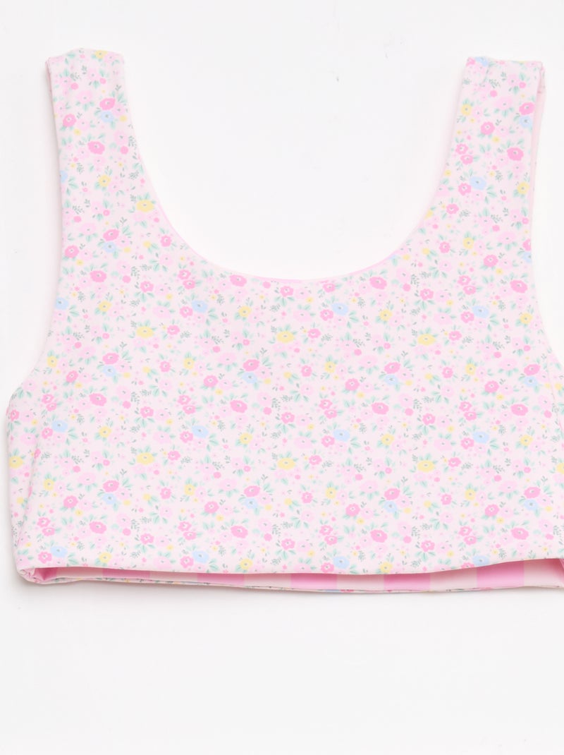 Bloemen badpak omkeerbaar - 2-delig Rose - Kiabi