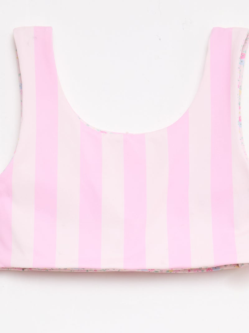 Bloemen badpak omkeerbaar - 2-delig Rose - Kiabi