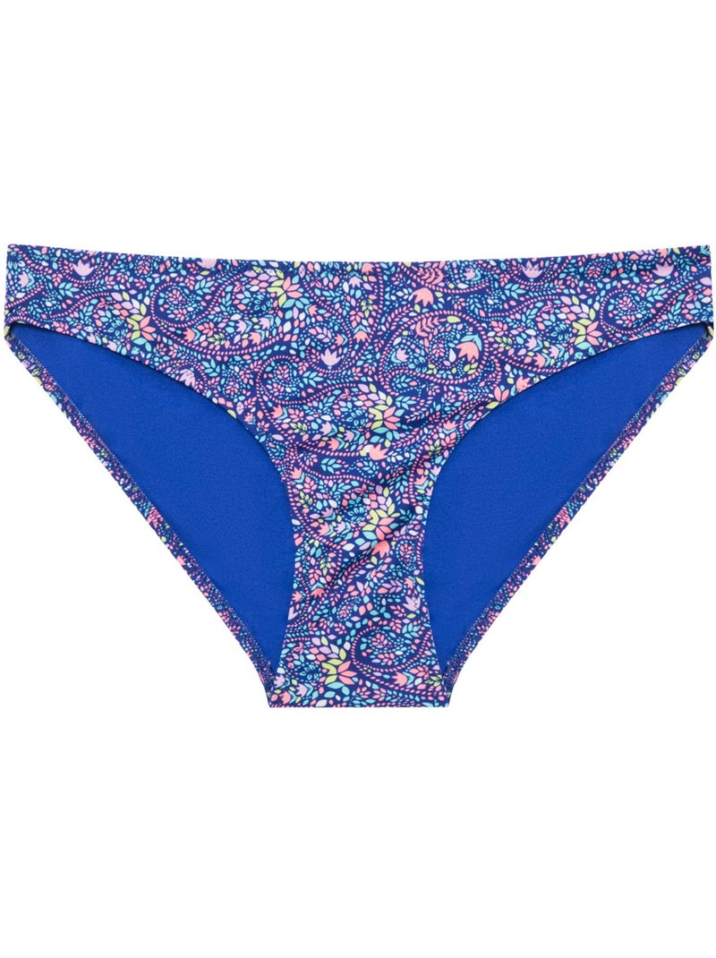 Bloemige bikinislip penti Blauw Roze Wit - Kiabi