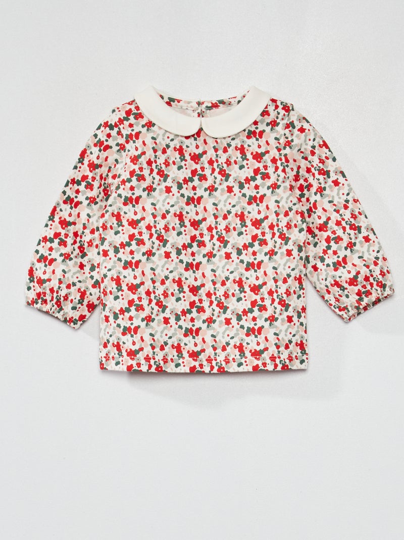 Bloesje met motiefje ROOD - Kiabi