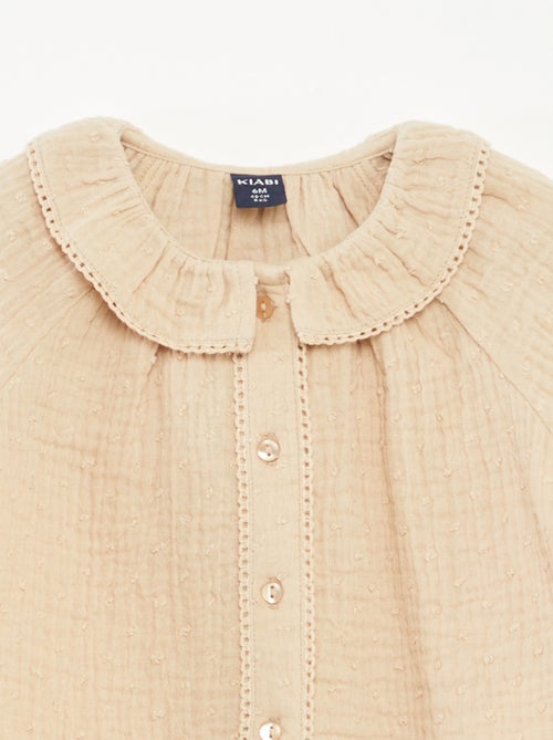 Bloesje van plumetis in luchtig katoen - Kiabi