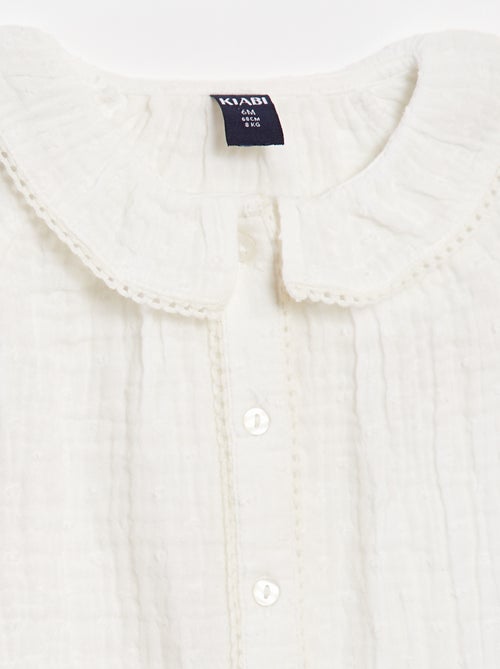 Bloesje van plumetis in luchtig katoen - Kiabi