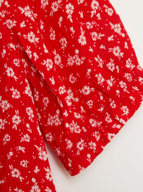 Bloesje van viscose met ruchekraagje - So Easy - Kiabi