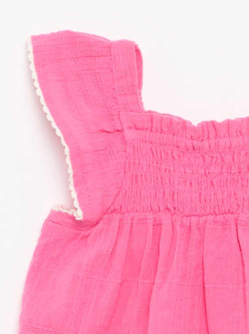Blouse à bretelles en dobby - Kiabi