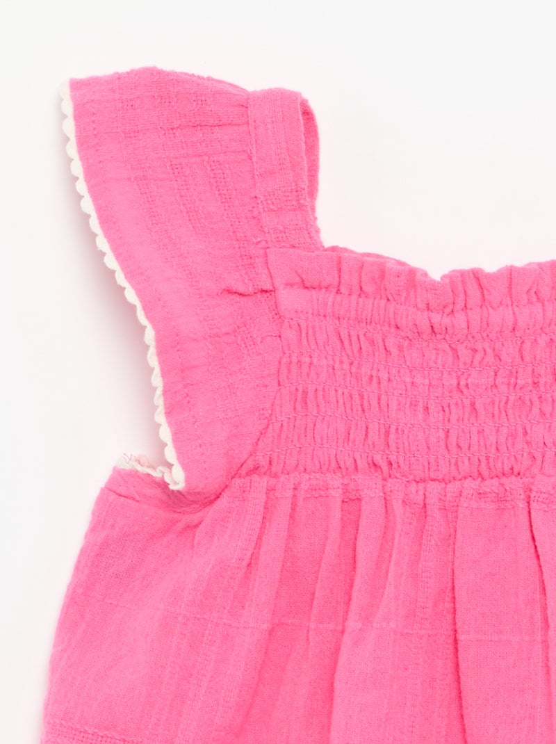 Blouse à bretelles en dobby Rose - Kiabi