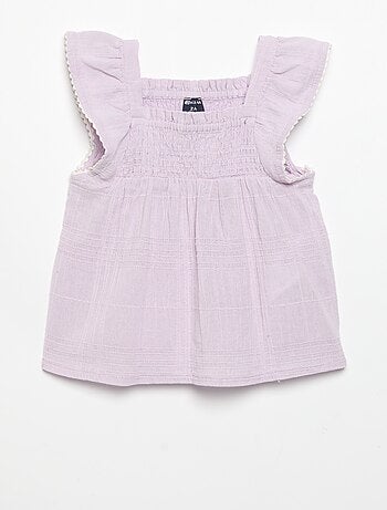 Blouse à bretelles en dobby