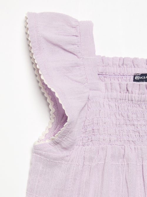 Blouse à bretelles en dobby - Kiabi