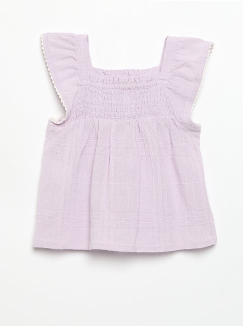 Blouse à bretelles en dobby - Kiabi