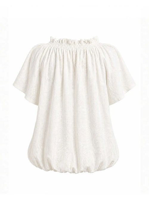 Blouse à col rond à imprimé paisley avec détail nouée mixray - Kiabi