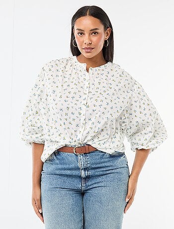 Blouse à col rond et manches longues