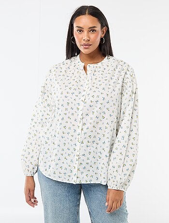 Blouse à col rond et manches longues