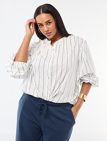 Blouse à col rond et manches longues