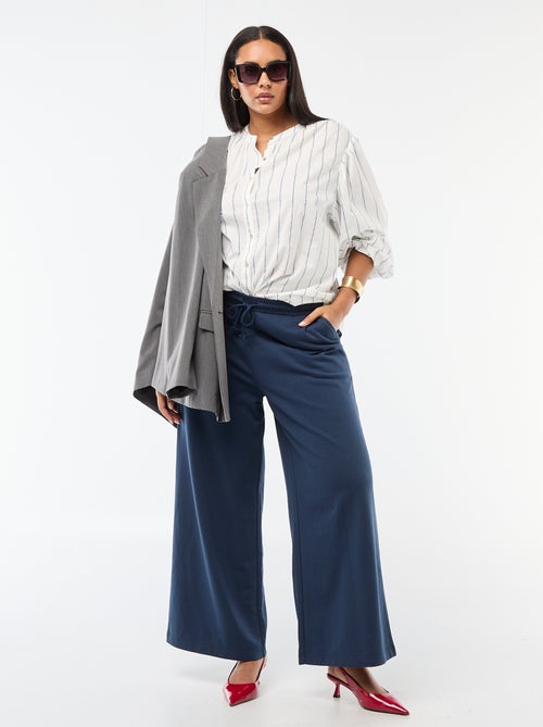 Blouse à col rond et manches longues - Kiabi