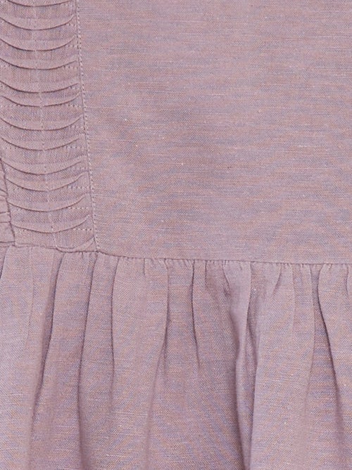 Blouse à manches courtes avec volants - Kiabi