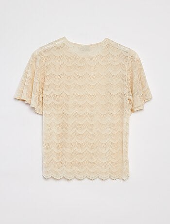 Blouse à manches courtes en dentelle 'JDY'