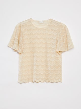 Blouse à manches courtes en dentelle 'JDY'
