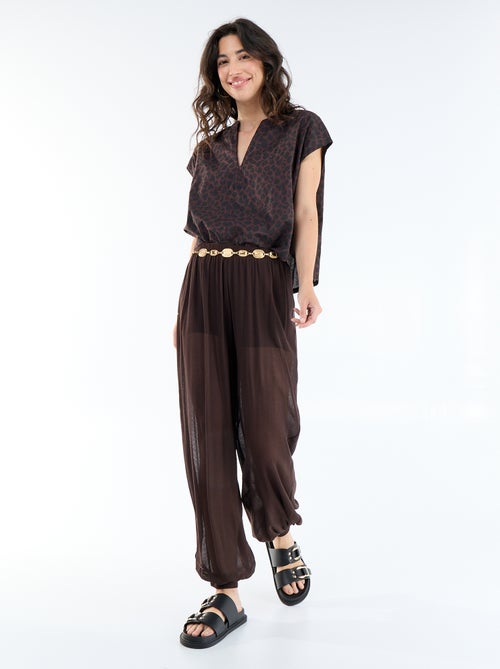 Blouse à manches courtes et col V - Kiabi