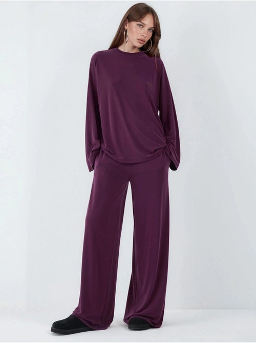 Blouse à manches longues avec col rond et coupe décontractée busem - Kiabi Blouse à manches longues avec col rond et coupe décontractée busem - Kiabi