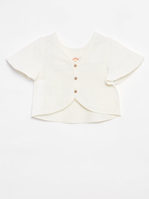Blouse à motifs brodés - Kiabi